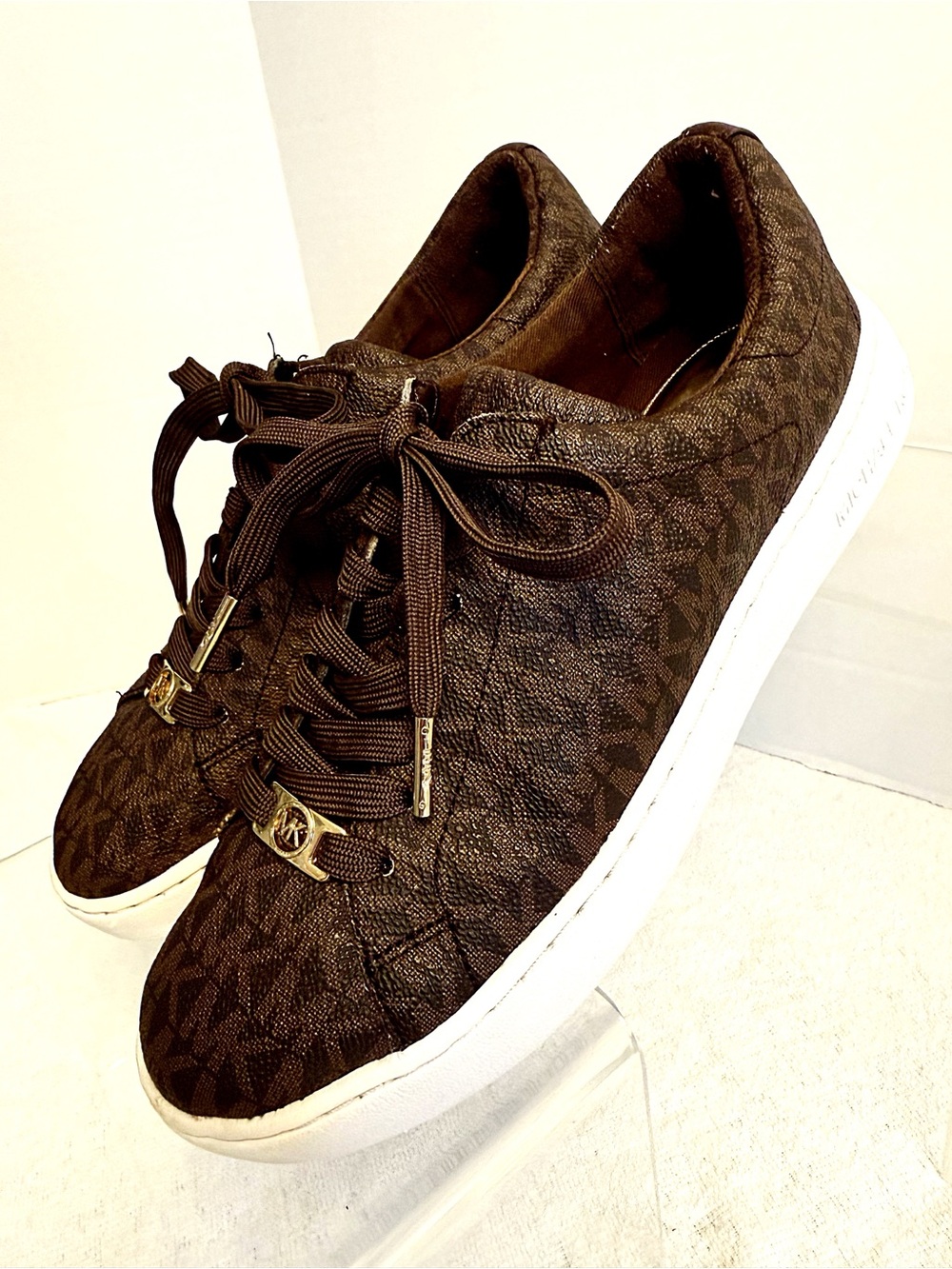 Michael Kors Keaton Logo Print Lace-Up Sneakers